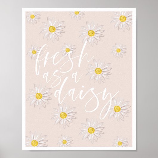 Fresh as a Daisy Multiple Daisisise Peach Poster (Vorne)