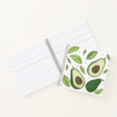 Fresh Avocado mit grünen Blätter - Notebook-Abdeck Notizblock (Innenseite)