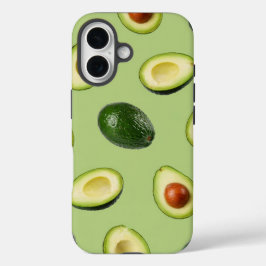 Fresh Avocado Pattern iPhone 16 Hülle
