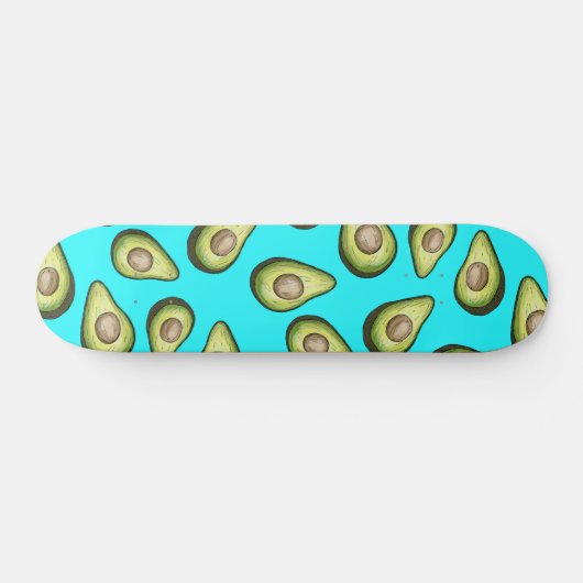 Fresh Avocado Pattern Skateboard (Horizontal)