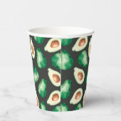 Fresh Avocado Watecolor Pappbecher (Rechts)