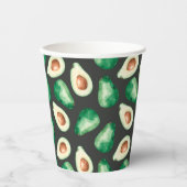 Fresh Avocado Watecolor Pappbecher (Vorderseite)