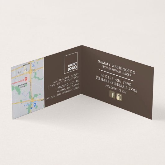 Fresh Baguette Collection, Bakers, Bäckerei im Det Visitenkarten (Innenseite)