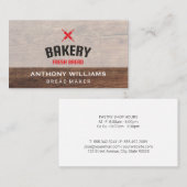 Fresh Bake | Konditorei-Koch | Holz | Baker Visitenkarte (Vorne/Hinten)
