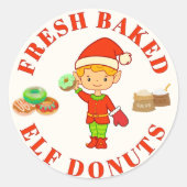 Fresh Baked Elf Donuts Sticker (Vorderseite)