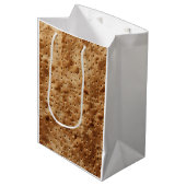 Fresh Baked Matzah Makro-Textur Fotografie Mittlere Geschenktüte (Vorderseite Schrägansicht)