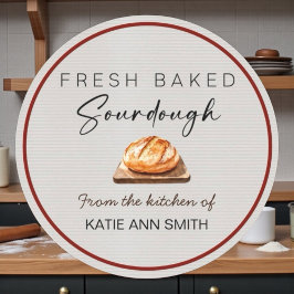 Fresh Baked Sourdough Bakery Label Stickers 