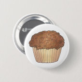 Fresh Baked Streusel Crumb Muffin Bake Sale Feinsc Button (Vorne & Hinten)