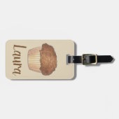 Fresh Baked Streusel Crumb Muffin Bake Sale Feinsc Gepäckanhänger (Vorderseite horizontal)