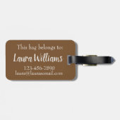 Fresh Baked Streusel Crumb Muffin Bake Sale Feinsc Gepäckanhänger (Rückseite horizontal)