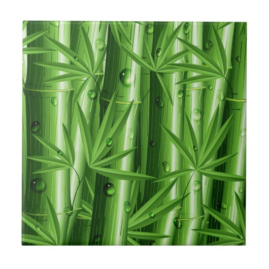 Fresh Bamboo mit Dew Fliesen (Vorderseite)