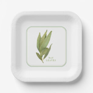 FRESH BAY BLÄTTER 7" Square Paper Teller