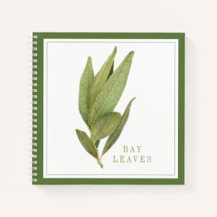 FRESH BAY BLÄTTER 8.5x8.5 SpiralNotebook - Grün Notizblock