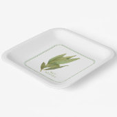 FRESH BAY BLÄTTER 9" Square Paper Teller (Gewinkelt)