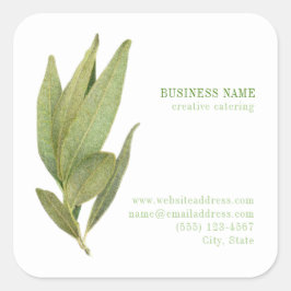 FRESH BAY BLÄTTER Biz ID Large Square Stickers
