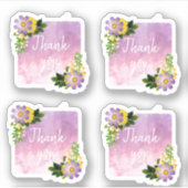 Fresh Beautiful Spring Blumen Vielen Dank Aufkleber (Vorderseite)