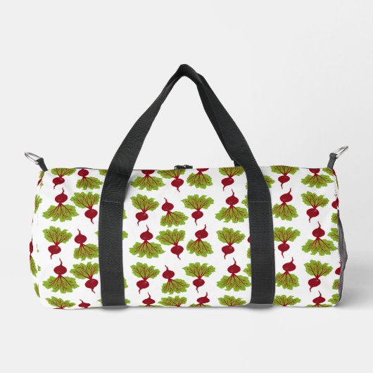Fresh Beet Collection White Duffle Bag (Vorderseite)