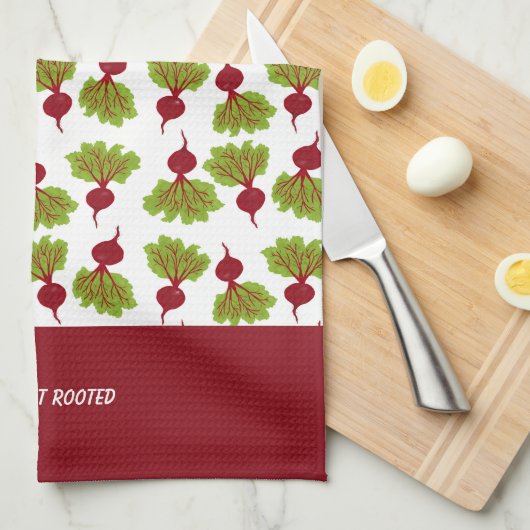 Fresh Beet Collection White Geschirrtuch (Viertel Falte)