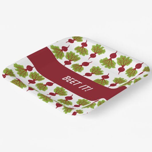 Fresh Beet Collection White Pappteller (Gewinkelt)