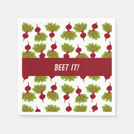 Fresh Beet Collection White Serviette