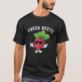 Fresh Beets - Funny "Cool Beet Headphone Music T-Shirt