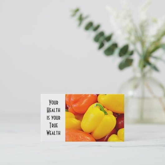 Fresh Bell Pepper Collection Visitenkarte (Stehend Vorderseite)