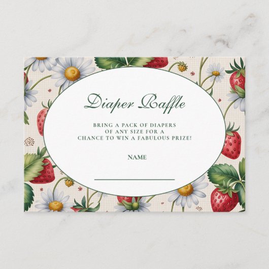 Fresh Berry Gingham Diapper Raffle Begleitkarte (Vorderseite)