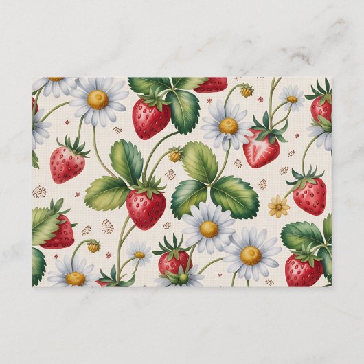 Fresh Berry Gingham Diapper Raffle Begleitkarte (Rückseite)