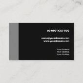 Fresh Black Contemporary Transparency Visitenkarte (Rückseite)