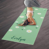 Fresh Bloom - Elegante Grüne Zazzle Yoga Mat Yogamatte