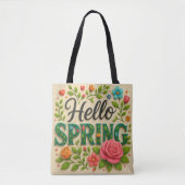 Fresh Blooms & Sunshine - Hello Spring Öko Tasche (Vorderseite)