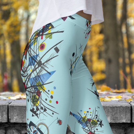 Fresh Blue Abstrakt Patterns Leggings