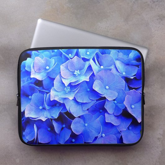 Fresh Blue Hydrangeas Laptop Sleeve