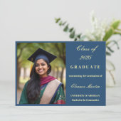 Fresh Blue Yellow Elegantes Foto Einladung (Stehend Vorderseite)