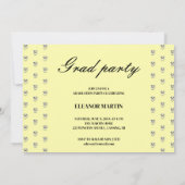 Fresh Blue Yellow Elegantes Foto Einladung (Rückseite)