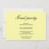 Fresh Blue Yellow Elegantes Foto Einladung (Rückseite)