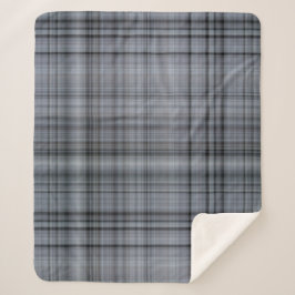 Fresh Blueberries Navy Blue Kariert Sherpadecke