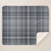 Fresh Blueberries Navy Blue Kariert Sherpadecke (Vorderseite (Horizontal))