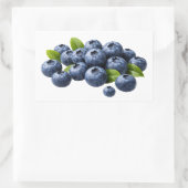 Fresh Blueberries with Leaves Sticker (Tasche)