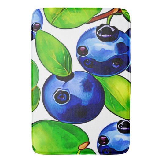 Fresh Blueberry Art Badematte (Vorderseite Vertikal)