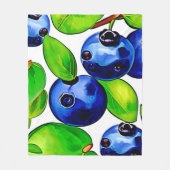 Fresh Blueberry Art Fleecedecke (Vorderseite)