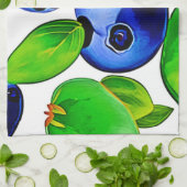 Fresh Blueberry Art Geschirrtuch (Gefaltet)