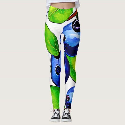 Fresh Blueberry Art Leggings (Vorderseite)