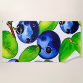 Fresh Blueberry Art Strandtuch (Vorderseite)