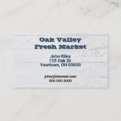 Fresh Blueberry Heart Visitenkarte (Rückseite)