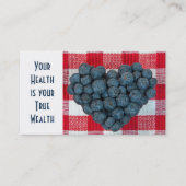 Fresh Blueberry Heart Visitenkarte (Vorderseite)