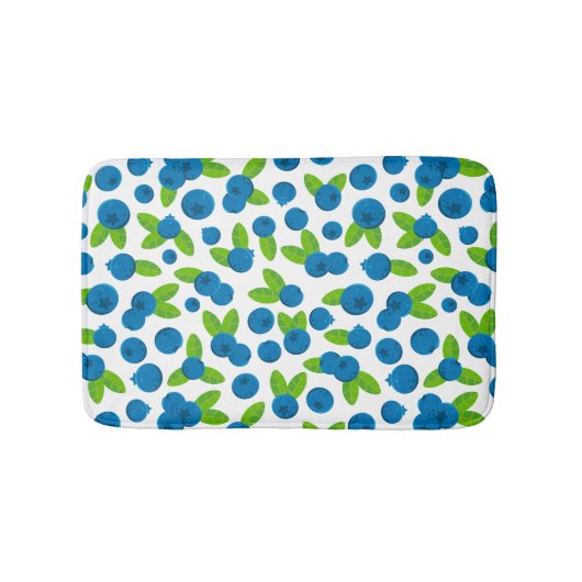 Fresh Blueberry Pattern Badematte (Vorderseite)
