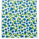 Fresh Blueberry Pattern Duschvorhang (Vorderseite)