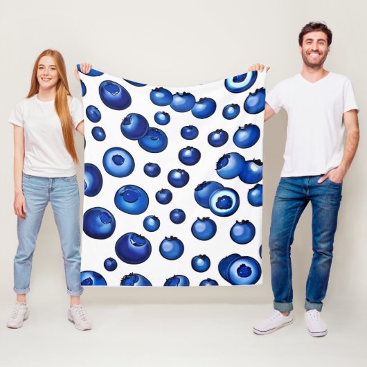 Fresh Blueberry Pattern Fleecedecke (Beispiel)