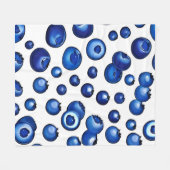 Fresh Blueberry Pattern Fleecedecke (Vorderseite (Horizontal))
